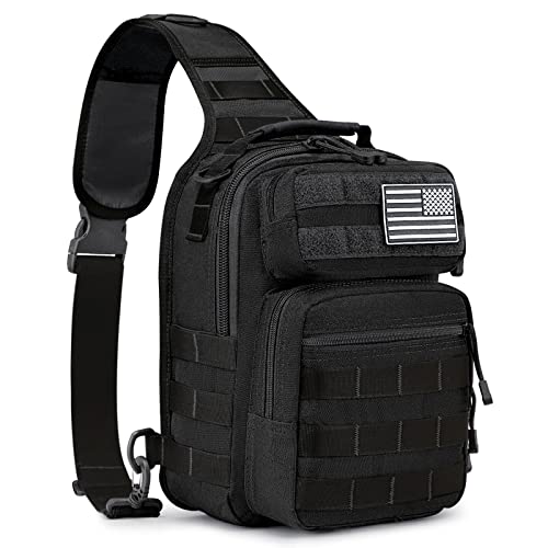 G4Free Tactical Sling Bag Backpack Military Rover Shoulder Sling Pack Molle EDC Small Crossbody Chest Pack