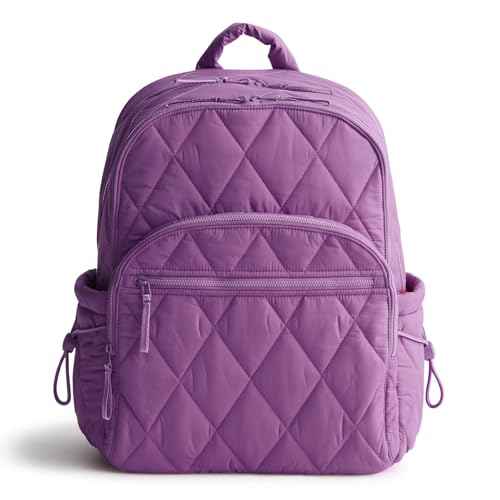 Vera Bradley Women's Large Bancroft Backpack-Featherweight, Iris Orchid, One Size