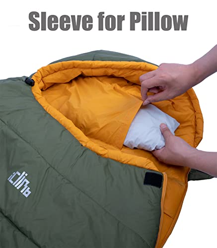 iClimb 1 3M Thinsulate Insulation Sleeping Bag and 1 Super Easy Assemble Cot Bundle, Ultralight Compact for Adults Outdoor...