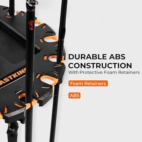 KastKing V16 Fishing Rod Rack With Rotating Base- Fishing Pole Rack Holds Up to 16 Fishing Rods or Combos, Lightweight and...
