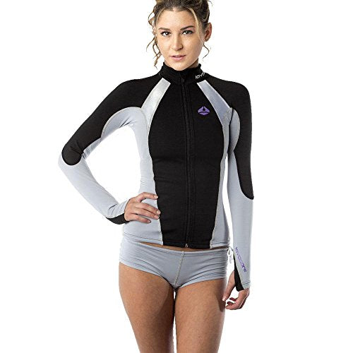 New Women's LavaCore Elite Stand Up Paddleboard (SUP) Jacket - Grey (Large) for Scuba Diving, Surfing, Kayaking, Rafting &...