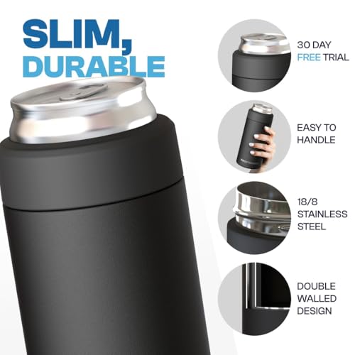 Frost Buddy Universal Mini Can Cooler – Fits 12oz Slim & 7.5oz Mini Cans – Vacuum Insulated Stainless Steel – Keeps Bevera...