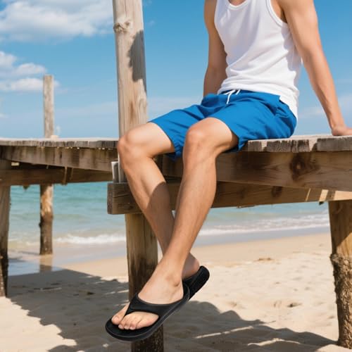 Walkhero Flip Flops for Men - Sandals Men with Arch Support, Non-Slip Sole, Durable, Cushioned Beach Sandals for Indoor & ...