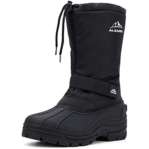 ALEADER Men's Winter Waterproof Insulated Shell Warm Inner Comfortable Outdoor Snow Boots