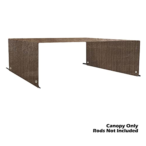Universal Pergola Replacement Canopy Shade Cover with Breathable HDPE Fabric & Rod Pockets for 10 x 10 FT Pergola, Canopy ...