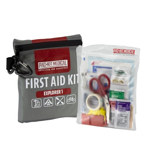 Pac-Kit Watertight Explorer 1 First Aid Kit for Hiking, Camping and Outdoor Activities, 67 Pieces