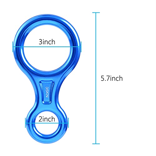 PROND Terminal 8 Descender, Climb Aluminum Figure 8 Descender Rigging Plate Heavy Duty, 35KN Aluminum Alloy Descender for ...