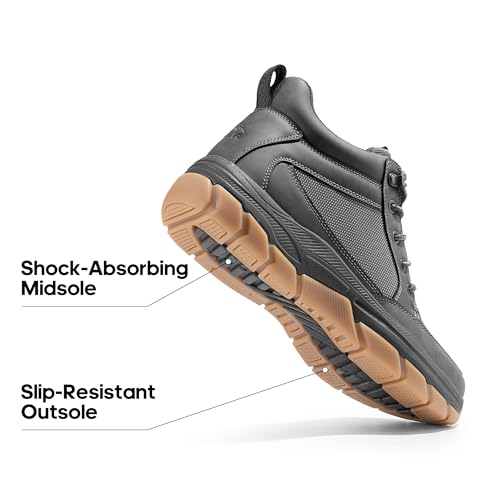 NORTIV 8 Men's Hiking Boots Lightweight Fashion Casual Chukka Ankle Boots Elevation