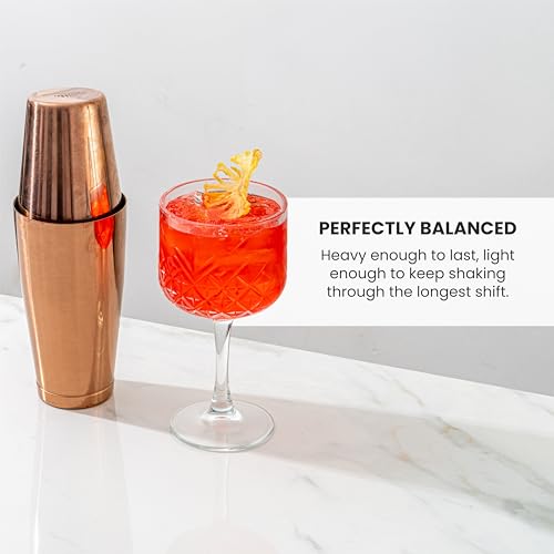 A Bar Above Professional Boston Shakers Set 18 oz Weighted and Unweighted Stainless Steel Cocktail Shaker Set for Bartende...