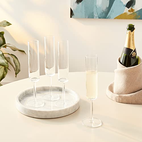 SCHOTT ZWIESEL Modo Champagne Glass (Set of 4), Champagne Glasses with Effervescent Point, Dishwasher-Safe Tritan Crystal ...