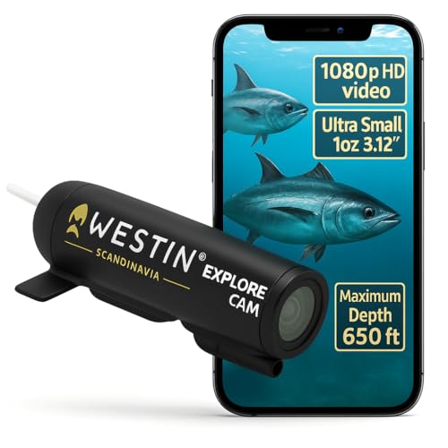 Westin Explore Cam - Castable Underwater Fishing Camera for Lure Fishing – Full HD 1080P with Direct Playback on iPhone & ...