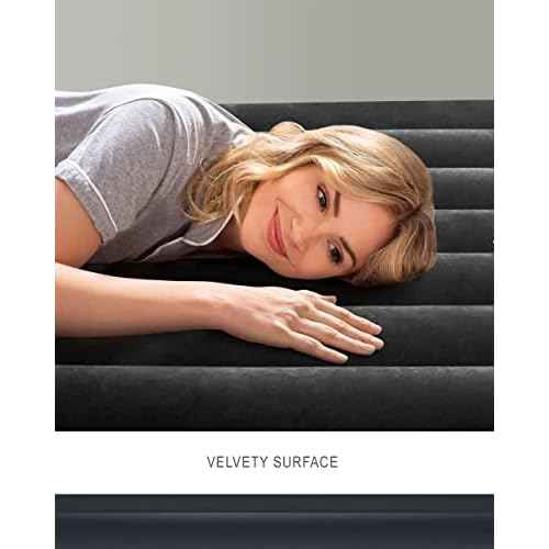 Intex 64739WB Dura-Beam Extra Raised Airbed: Queen Size ? Built-in Electric Pump ? 20in Bed Height ? 600lb Weight Capacity - Maroon