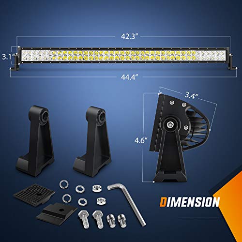 Nilight LED Light Bar 42Inch 240W Spot Flood Combo Driving Lamp Roof Bumper Off Road Lights LED Work Light Pods for Trucks...