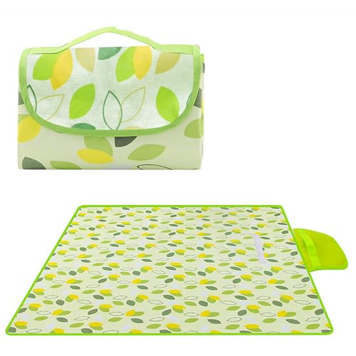 auxlihi 80" x 120" Sandproof Waterproof Picnic Blanket, Beach Mat for Outdoor Camping Hiking Park, Portable with Tote Bag,...