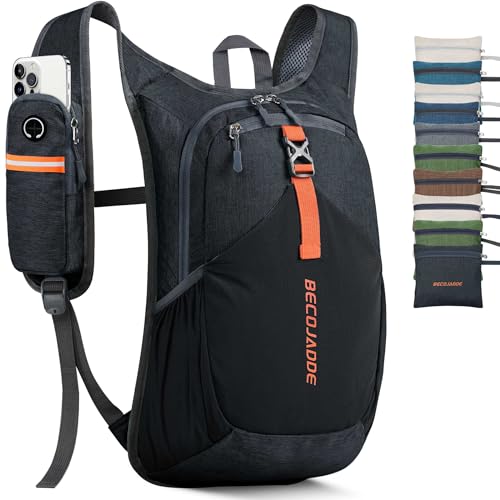 BECOJADDE 15L Small Hiking Backpack for Men Women Foldable Packable Back Pack Ultralight Hiking Daypack for Travel Camping...