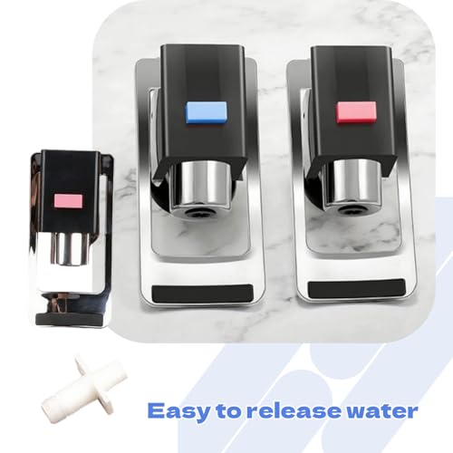 2Pcs Push Button Water Dispenser Easy Install Dual Valve Replacement Spigots for Standard Size Hot Cold Water Coolers