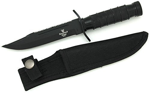 Snake Eye Tactical Fixed Blade Hunting Knife w/Survival Kit & Sheath Camping Fishing Matches Fish Hooks Needles Compass