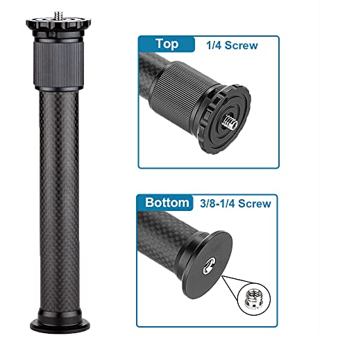 Carbon Fiber Tripod Extension Two-Section Rod Central Column Extender Tube for Photo Studio Monopod DSLR Camera Microphone...