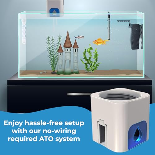 KOLIBROX Auto Top Off Water Filler - Aquarium Mini ATO System, Water Filler & Level Controller with Float Valve - Easy to ...