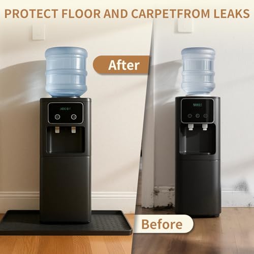 HOSASSPER Water Cooler Mat, Water Dispenser Mat, 22"x19" Non-Slip Silicone Waterproof Floor Protector for Under Water Cool...