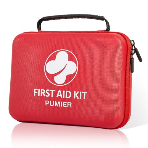 First Aid Kit - 368pcs Waterproof Compact Portable Hard Case - Ideal for Home, Car, Travel, Businesses, Hiking, Vehicle, B...