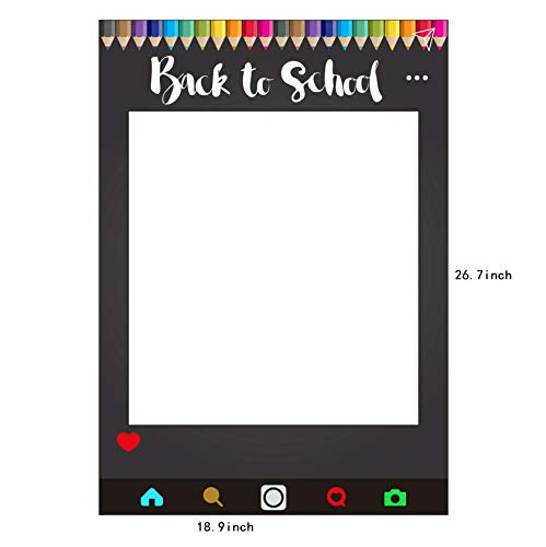 7-gost Back to School Party Photo Booth Props First Day of School with Photo Frame(Pack of 30)