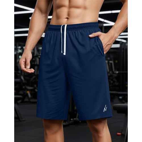 NY Threads 3 Pack Men's Athletic Shorts Quick Dry Lightweight Workout Running Gym Shorts with Pockets