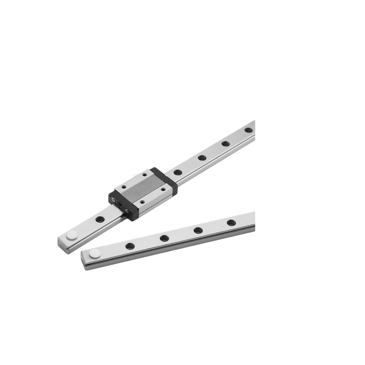 Coavoo MGN12 Linear Rail 1000mm 39.37" 2PCS MGN12 Miniature Linear Motion Slide Rail + 2PCS MGN12H 12mm Linear Sliding Bearing Carriage Block Black for 3D Printer and CNC Machine