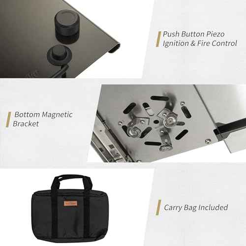Naturehike Camping Gas Stove for IGT Table, Folding Isobutane Stove with Carry Bag, Portable Camp Stove for Outdoor Car Camping Cooking Tailgating