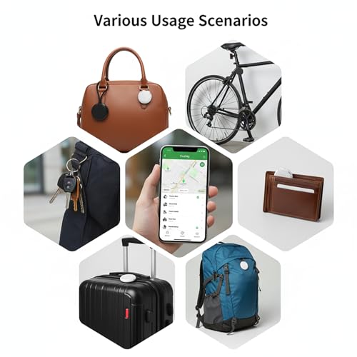 2 Pack No Subscription GPS Tracker for Vehicles Work with Find My (iOS Only) Magnetic Case Real-Time Mini Car Tracker Tag ...