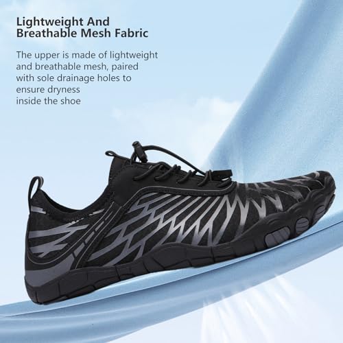 SIOSNETA Hike Barefoot Shoes for Women Men, Breathable Non-Slip Athletic Footwear, Wide Toe Water Shoes for Hiking, Non-Sl...