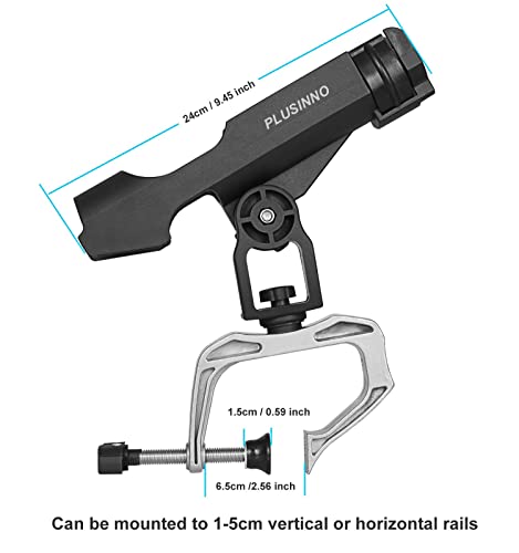 PLUSINNO Telescopic Fishing Rod and Reel Combos Full Kit, Fishing Boat Rods Holder