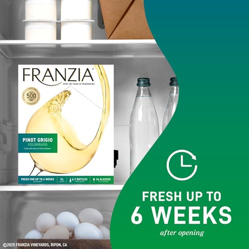 Franzia Pinot Grigio, White Wine, 5 Liters