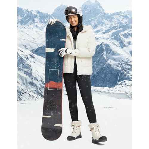 baleaf Women's Thick Fleece Lined Leggings Winter Snow Pants Warm Thermal High Waisted Ski Legging