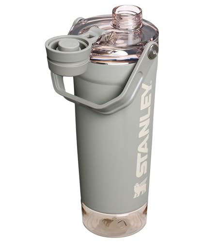 STANLEY Vitalize Shaker Bottle 20 oz | Leakproof Insulated Stainless Steel Shaker Cup | Base Storage and Twist On Fast Flo...