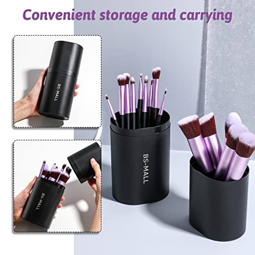 BS-MALL Makeup Brushes Premium Synthetic Foundation Powder Concealers Eye Shadows 14 Pcs Purple for Makeup Beginner or Pro...