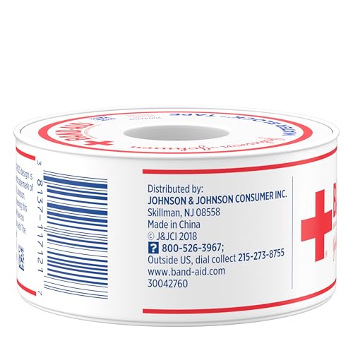 Band-Aid Brand First Aid Water Block 100% Waterproof Self-Adhesive Tape Roll for Durable Wound Care to Firmly Secure Banda...