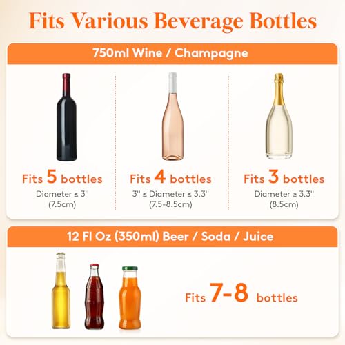 Lifewit 6.5L Ice Bucket for Parties 2 Pcs (in 1 Package), Portable Drink Bucket for Cocktail Bar, Plastic Champagne Cooler...
