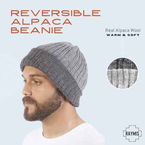 Reversible Alpaca Wool Hat - Warm & Soft Peruvian Unisex Beanie