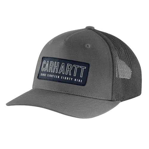 Carhartt Men's 106130 Rugged Flex¢ç Canvas Mesh-Back 1889 Patch Cap