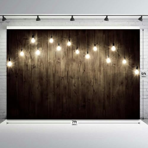 Light Bulbs Wood Backdrop Bitrhday Party Decorations Photography Studio Photo Backdrops Background Props Wall Decor Photos...