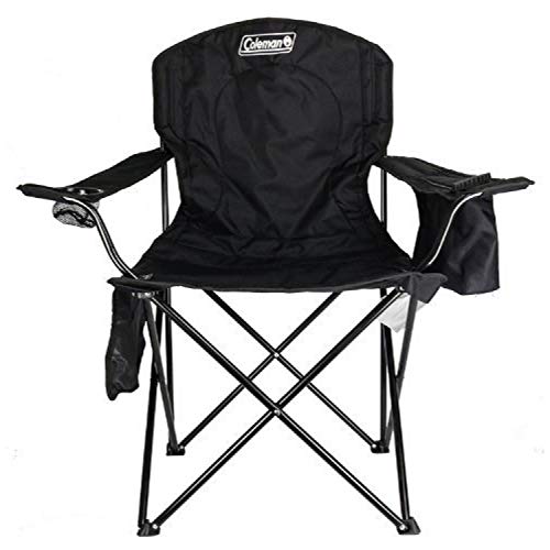 Coleman Triton+ 2 Burner Propane Camp Stove and Camp Chair with Built-in 4-Can Cooler, Black