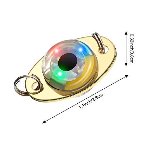 Skylety LED Fishing Lures Lighted Fishing Spoons Underwater Flasher Bass Halibut Saltwater Trolling Deep Drop LED Lighted ...