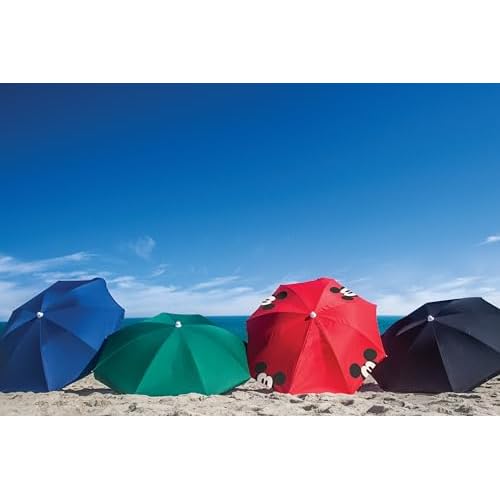 PICNIC TIME Outdoor Canopy Sunshade Beach Umbrella 5.5', Small Patio Umbrella, Beach Chair Umbrella