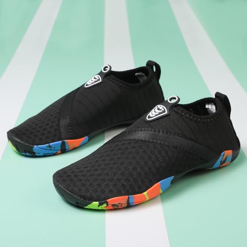 QPT Water Shoes for Toddler Kids Boys Girls Barefoot Aqua Socks Quick-Dry Beach Swim Outdoor Sports Shoes