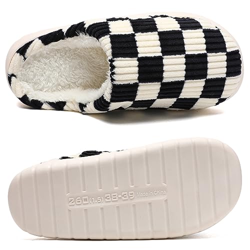 Guyarns House Slippers for Women & Men - Fuzzy, Casual Indoor/Outdoor Shoes with Memory Foam & Faux Fur Lining