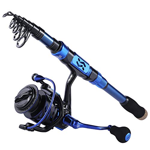 Sougayilang Fishing Rod Reel Combinations, 24 Ton Carbon Fiber, Portable Telescopic Fishing Rod Spinning Reels for Travel ...