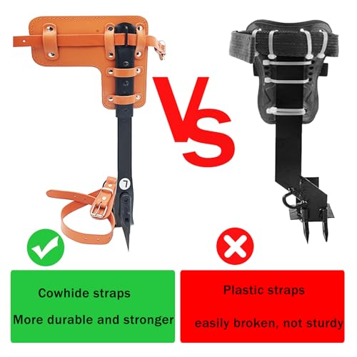 timiland Tree Climbing Spikes Set,Tree Climbing Gear，Rock Climbing Kit with Professional Accessories,Adjustable Length Des...