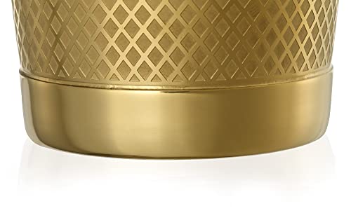 Barfly Diamond Lattice Shaker Set, Gold Plated