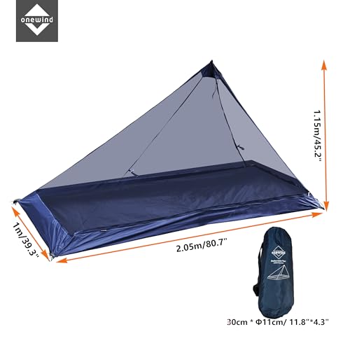 Onewind Lightweight Poncho Shelter, Solitary Shelter Cape Silnylon Emergency Survival Shelter Ultralight Minimalist Shelte...